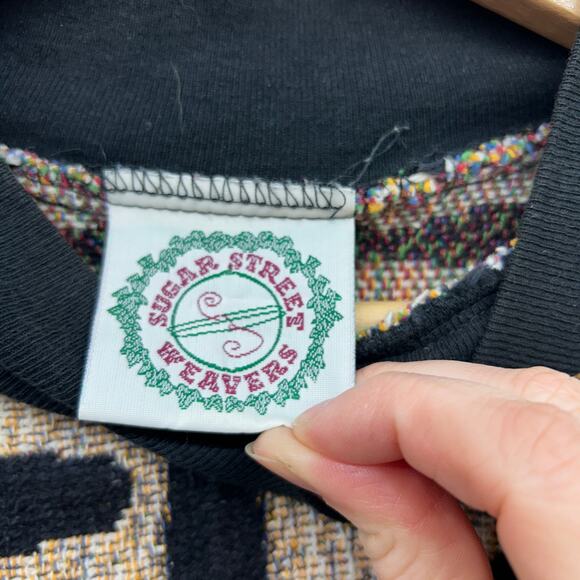 Vintage 90s Sugar Street Weavers Tapestry Sweater One Size Safari Animal Print - Picture 7 of 8